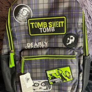 NWT Haunted Mansion Plaid Backpack